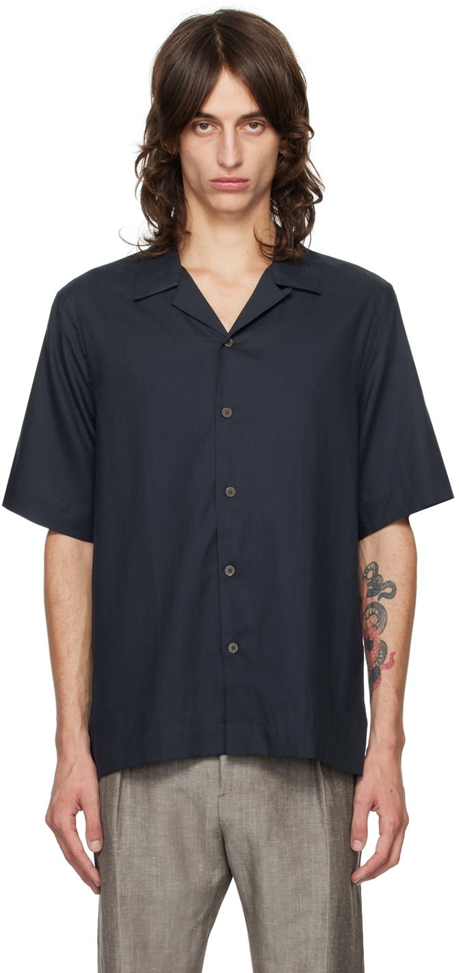 Сорочка Paul Smith Paul Smith Short Sleeve Button-Down Shirt темно-синій | M1R-905U-N02417-49