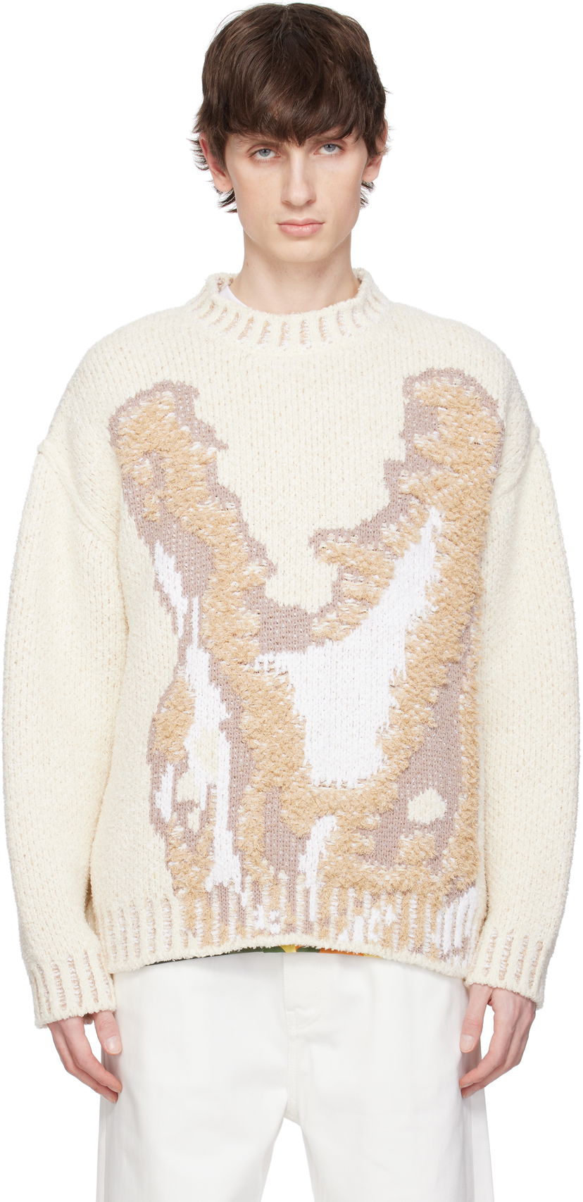 Cветр Lacoste Lacoste Lassie Crewneck Sweater білий | AH6772