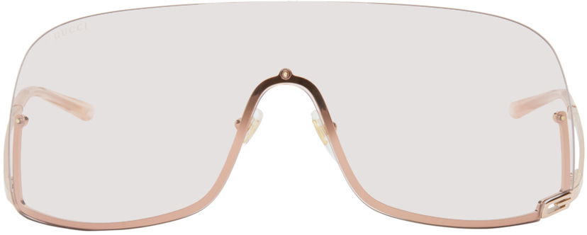 Сонцезахисні окуляри Gucci Gold Mask-Shaped Sunglasses Металік | GG1560S