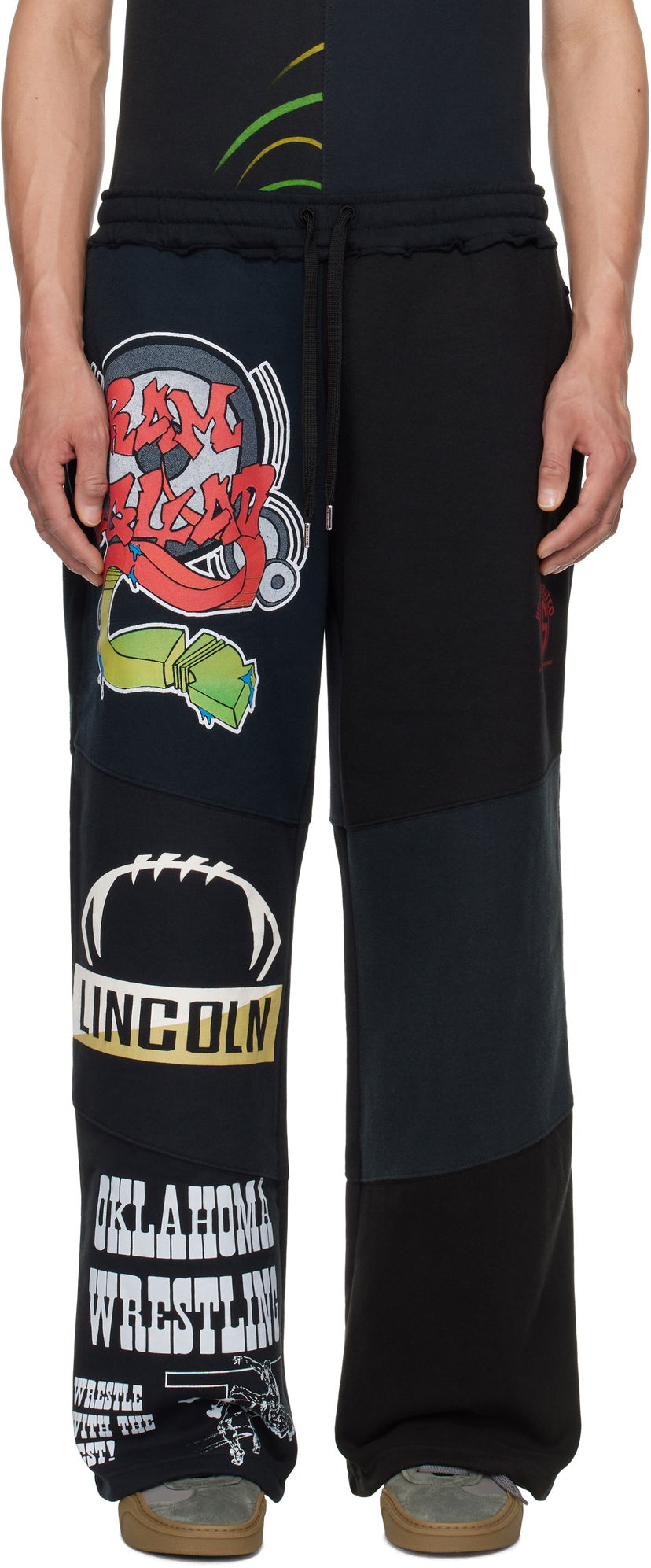 Спортивні штани Marine Serre Marine Serre Regenerated Graphic Patchwork Sweatpants чорний | UPA051B UJER0007