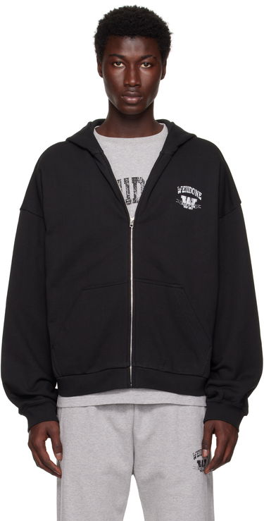 Світшоти We11done We11done Collegiate Zip-Up Hoodie чорний | WD-TJ2-25-846-U-BK, 0