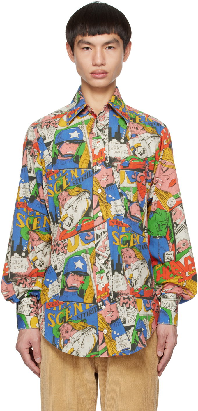 Сорочка ERL Multicolor Comic Print Shirt Різнокольоровий | ERL06B011