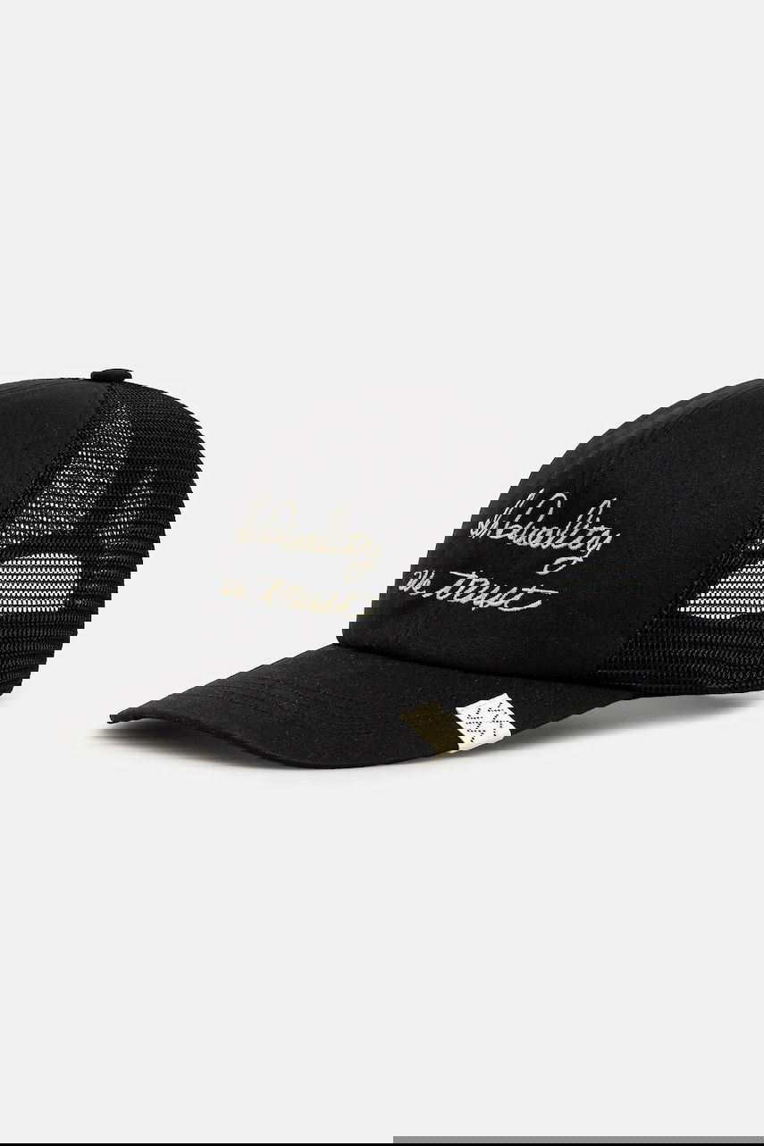 Кепка visvim goodyear ii Trucker Cap with 'In Quality We Trust' Embroidery чорний | 125103003009, 0
