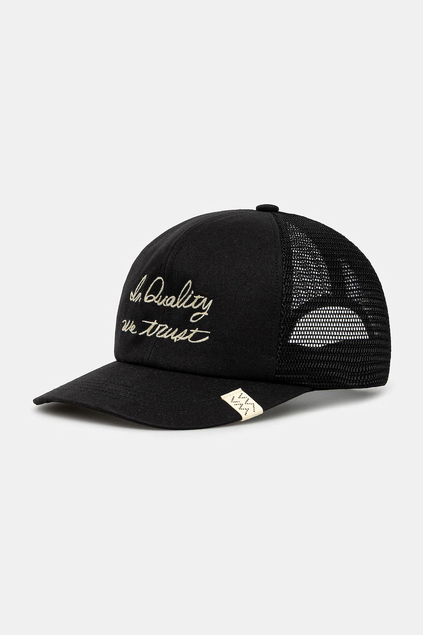 Кепка visvim goodyear ii Trucker Cap with 'In Quality We Trust' Embroidery чорний | 125103003009