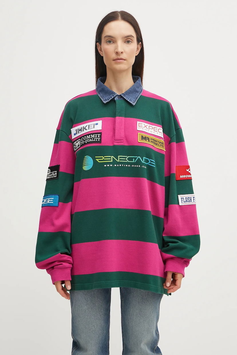 Сорочка поло Martine Rose Martine Rose Rugby Polo Shirt Рожевий | 672JE07605