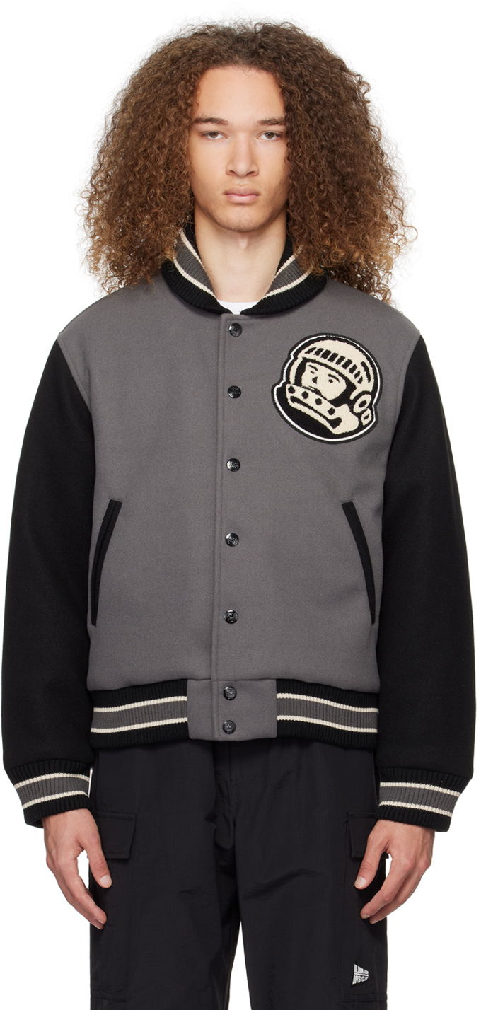 Куртка бомбер BILLIONAIRE BOYS CLUB Astro Varsity Bomber Jacket Сірий | B23402