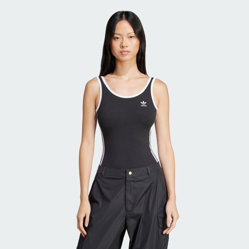 Боді adidas Performance 3-Stripes Black Bodysuit чорний | JD4630