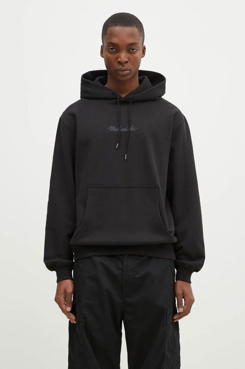 Світшоти Maharishi Organic Cotton Hooded Sweatshirt чорний | 4622.BLACK
