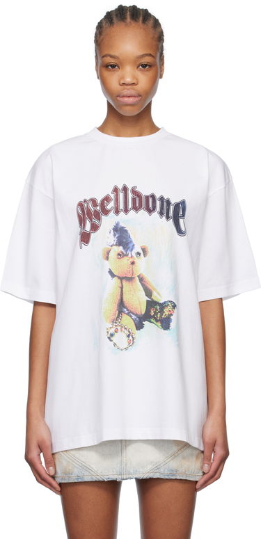 Футболка We11done We11done Punk Teddy Graphic T-Shirt білий | WD-TT0-25-747-U-WH, 0