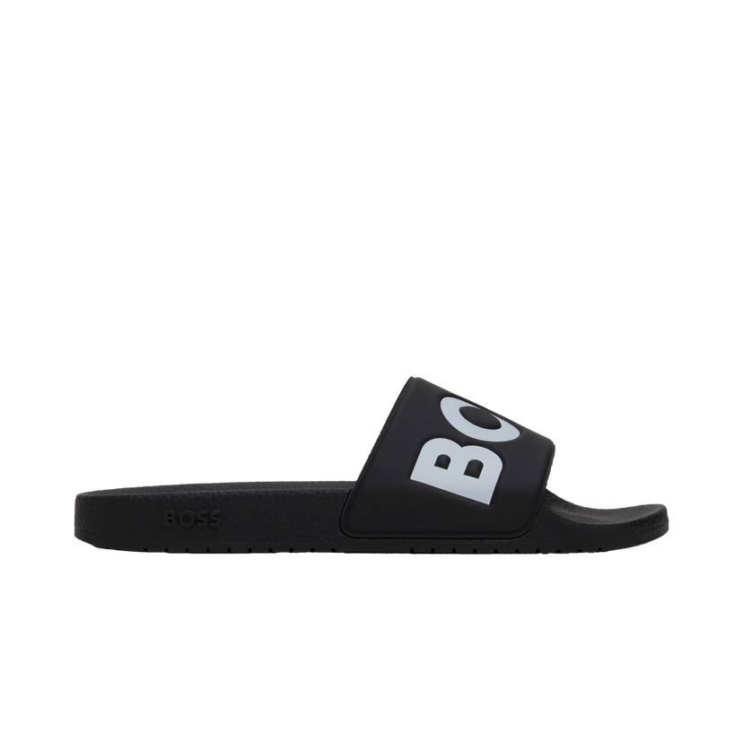 Кросівки та взуття BOSS Large Logo Detail Pool Slides чорний | 50536835