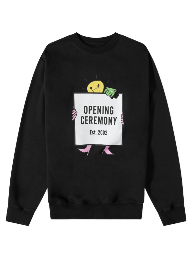 Світшоти Opening Ceremony Light Bulb Box Logo Crew Sweat Crew чорний | YMBA003F21FLE003-1003