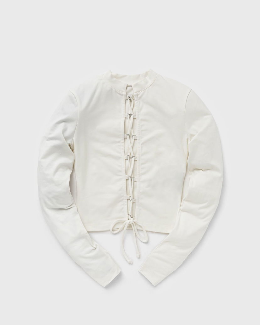 Футболка HERON PRESTON LACE-UP LS TEE білий | HWAB029F23JER0010400