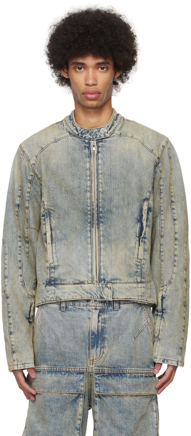 Куртка бомбер Entire Studios Moto Denim Jacket Синій | ES2428SW