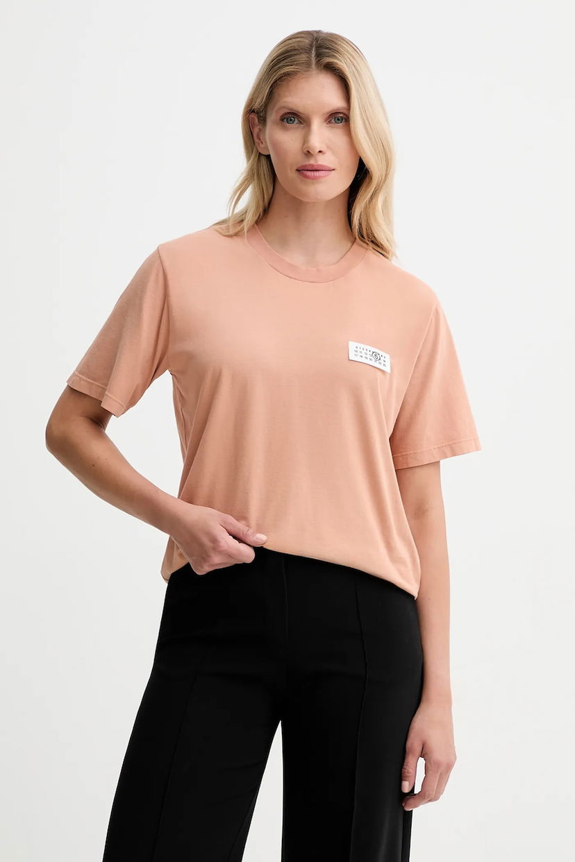 Футболка Maison Margiela Cotton Short-Sleeve T-Shirt MM6 Maison Margiela Помаранчевий | S62GD0210.M20115.220