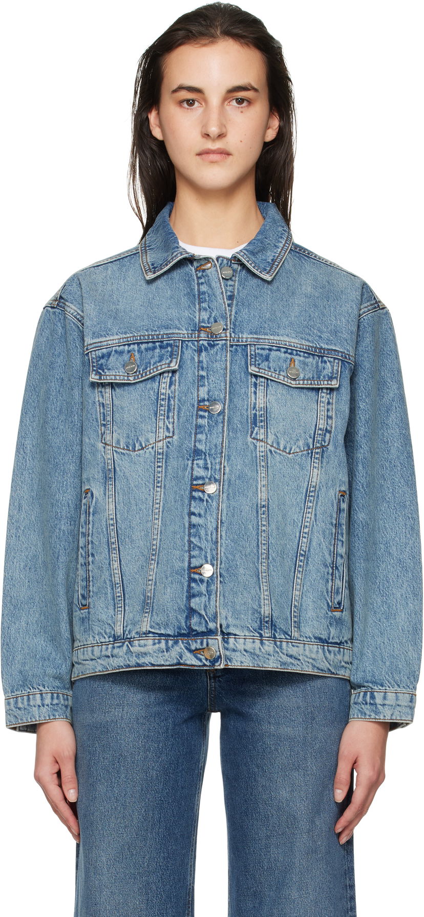 Куртка Anine Bing Rory Denim Jacket Синій | A-01-10539-WHD4