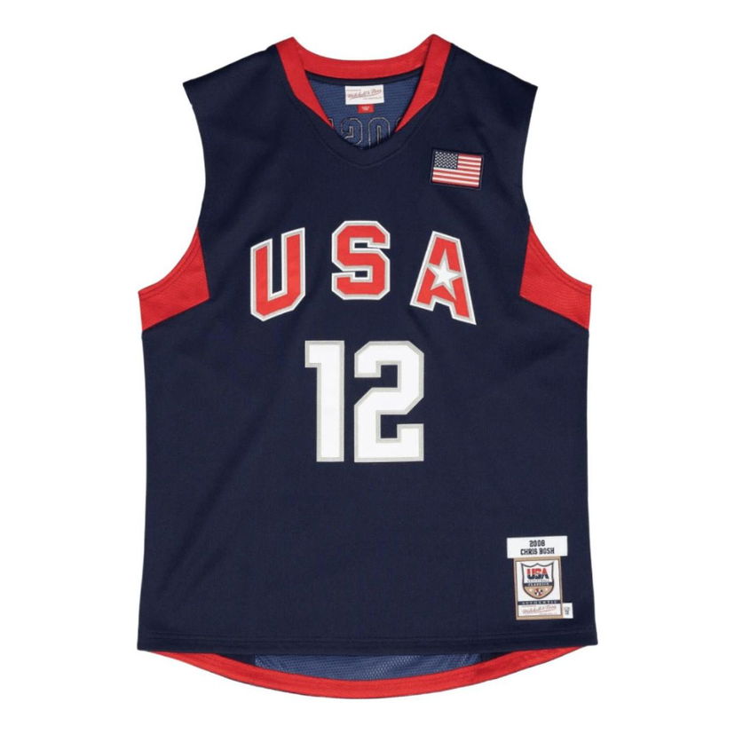 Джерсі Mitchell & Ness Mitchell & Ness Team USA Chris Bosh 2008 Authentic Jersey Синій | AJY44386-USA08CBONAVY