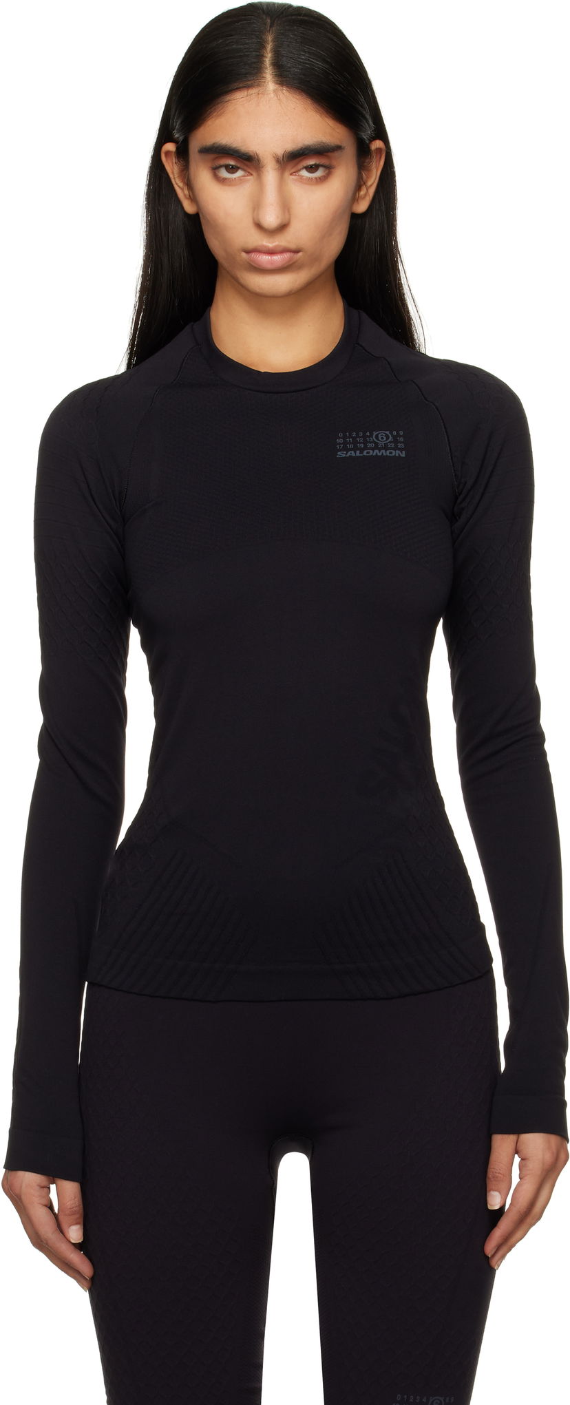 Футболка Maison Margiela Jacquard Long-Sleeved T-Shirt чорний | S52NH0024 M20037