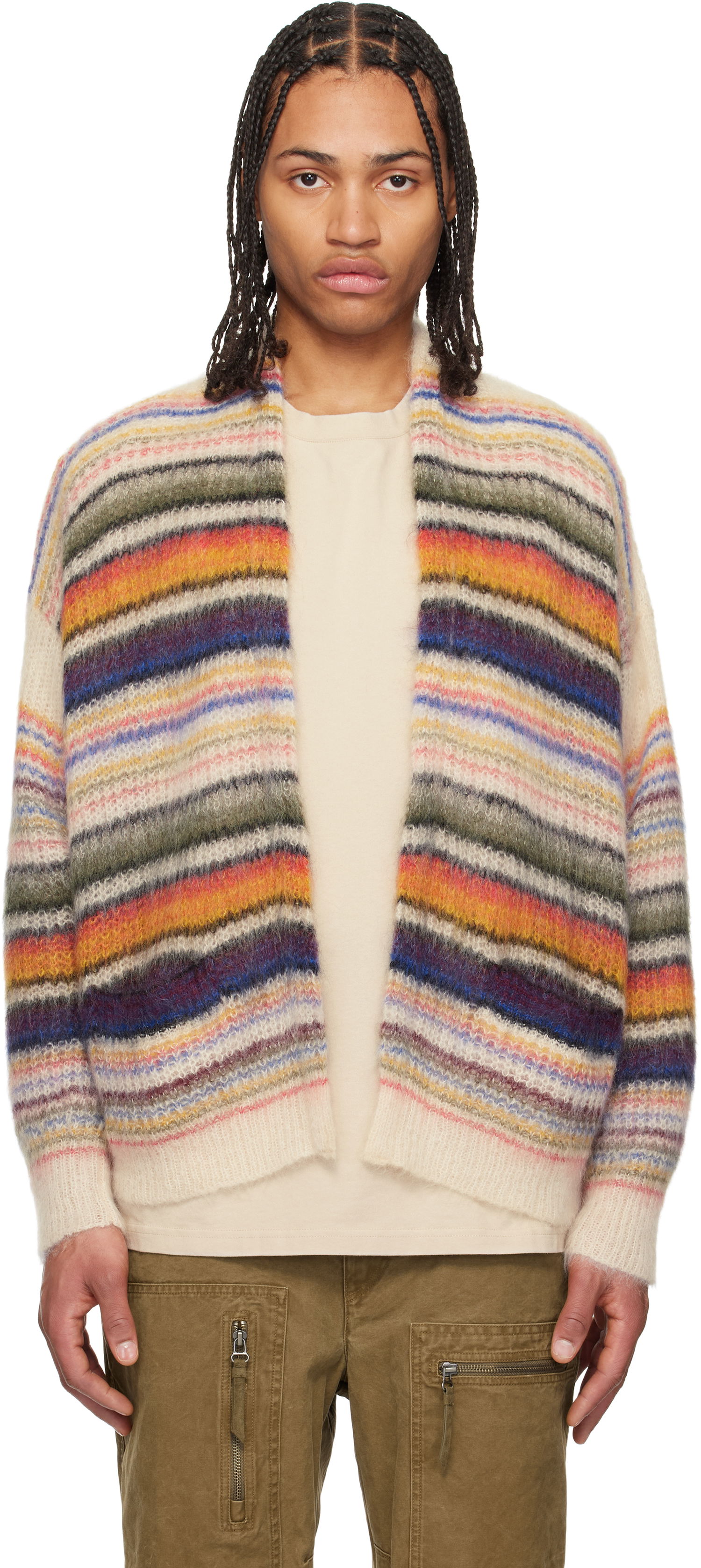 Cветр ISABEL MARANT Isabel Marant Danah Striped Open Cardigan Різнокольоровий | 25PCA0014HA-C1L09H, 0