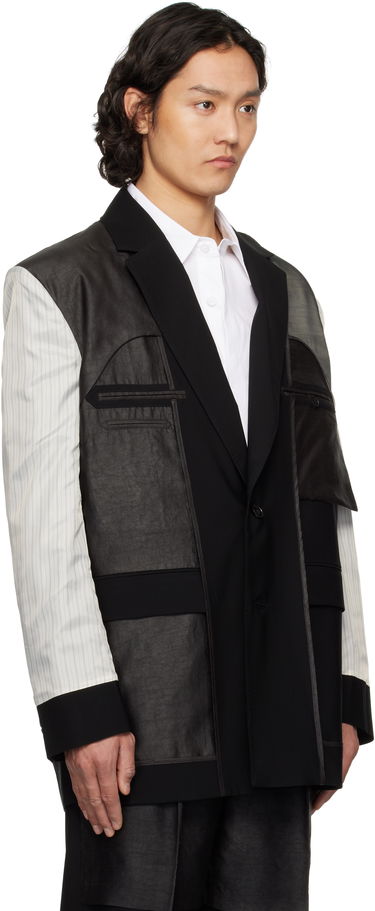 Пальто Feng Chen Wang Feng Chen Wang Deconstruction Patchwork Blazer чорний | FUS19JK02, 1