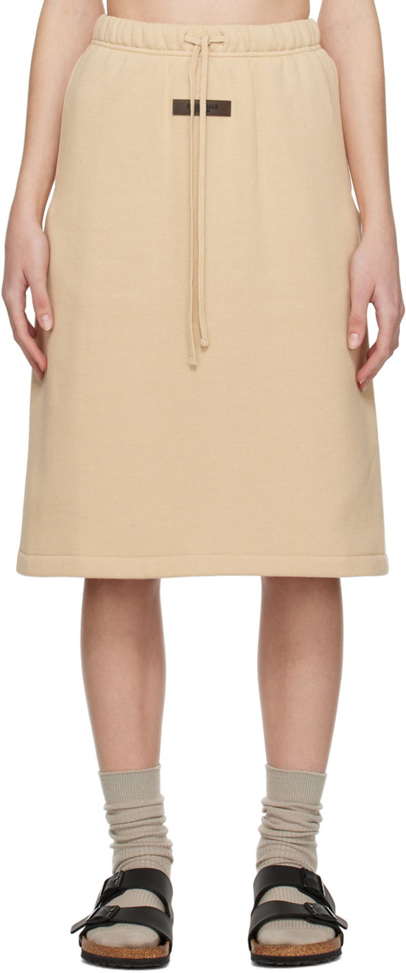 Спідниця Fear of God Fear of God ESSENTIALS Drawstring Midi Skirt бежевий | 160BT225034FW