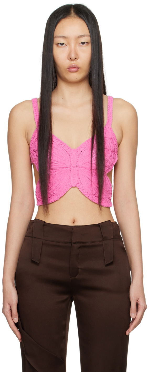 Безрукавка Blumarine Butterfly Knitted Tank Top Рожевий | P422M454A