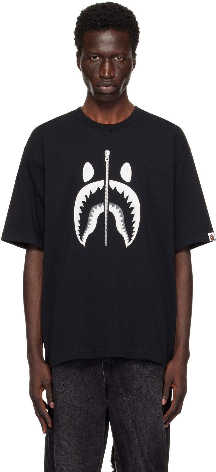 Футболка BAPE Shark #1 Graphic T-Shirt чорний | 001TEK701311M