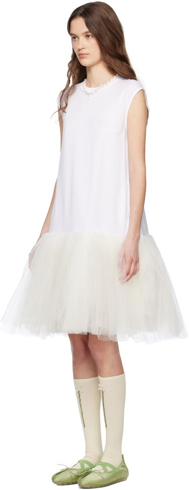 плаття Simone Rocha Simone Rocha Relaxed Ballet Tutu Midi Dress білий | 7396 0553, 3