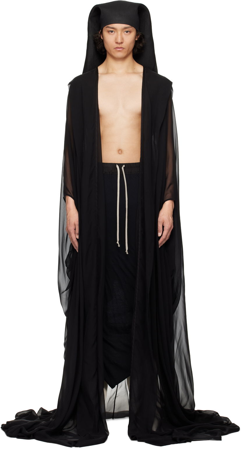 Пальто Rick Owens Rick Owens Hollywood Allahnah Long Coat чорний | RR01E5903 S