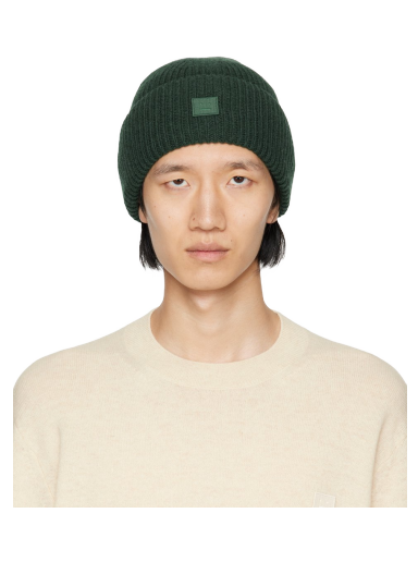 Шапка Acne Studios Small Logo Beanie Зелений | C40270-