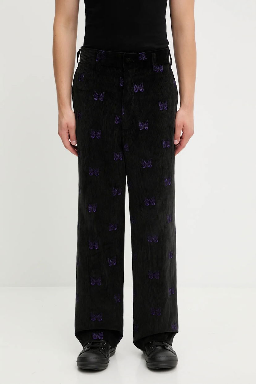 Штани Needles Needles Papillon Emb. Corduroy Pants чорний | RW109