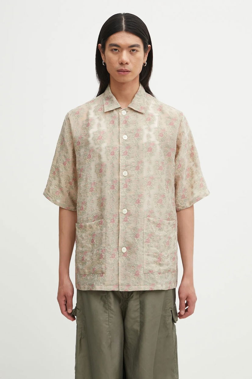 Сорочка Needles Needles Cabana Relaxed Fit Shirt бежевий | RW278