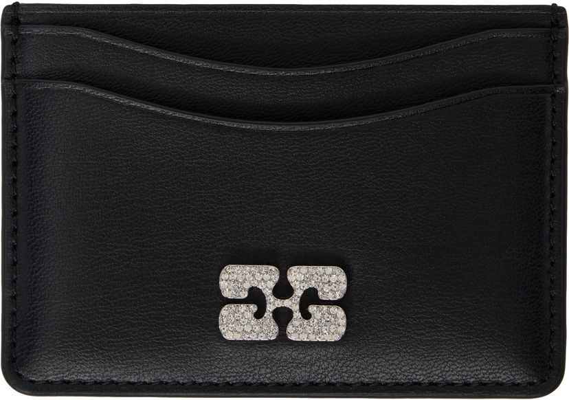 Гаманець GANNI GANNI Bou Leather Card Holder чорний | A6392