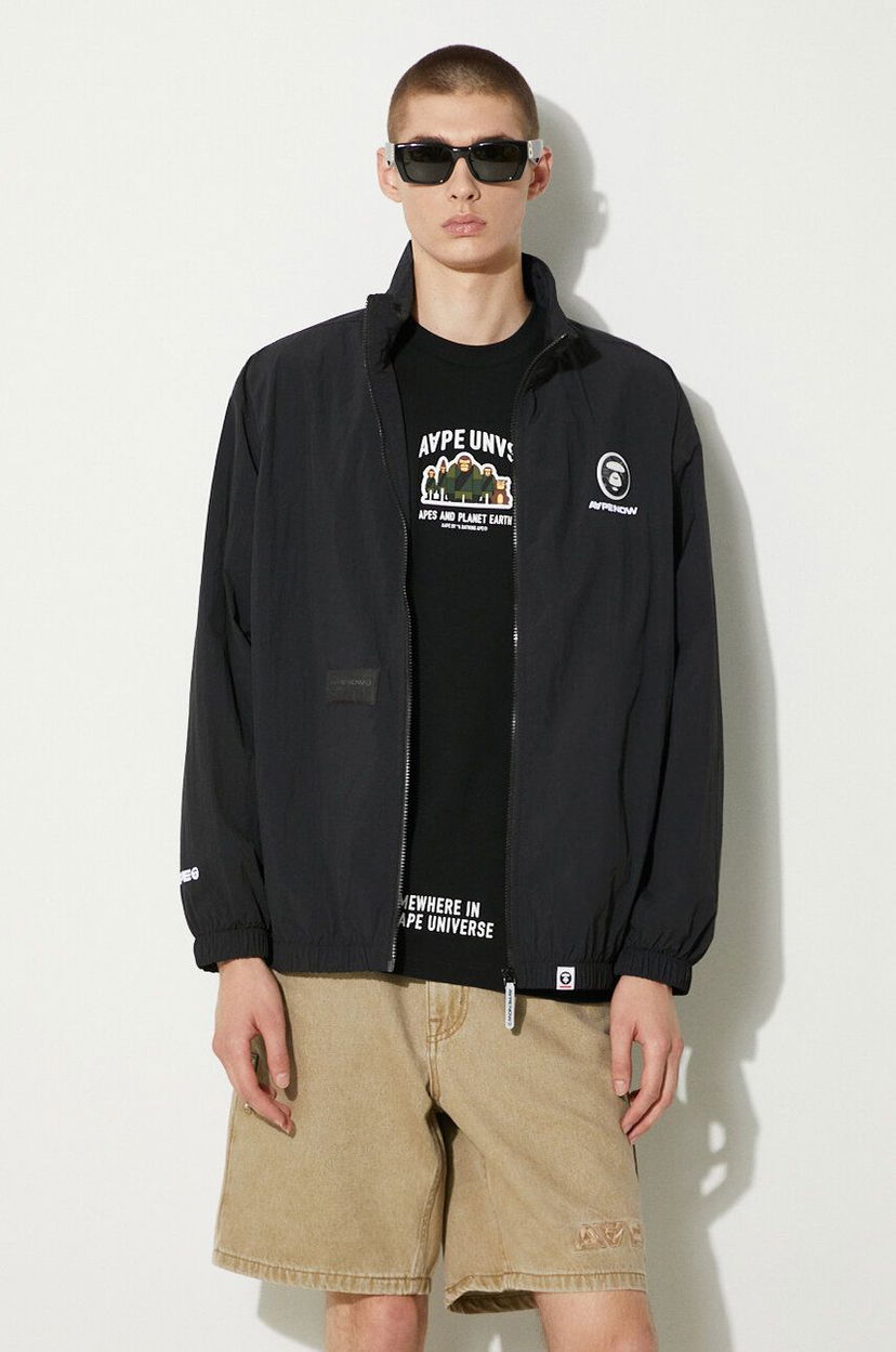 Вітровка AAPE by A Bathing Ape AAPE Oversize Track Jacket AAPLJM7640XXM чорний | AAPLJM7640XXM