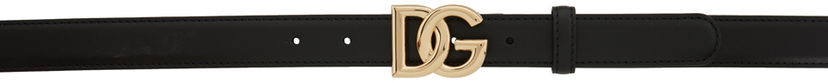 Ремені Dolce & Gabbana Black Logo Belt чорний | BE1447AW576