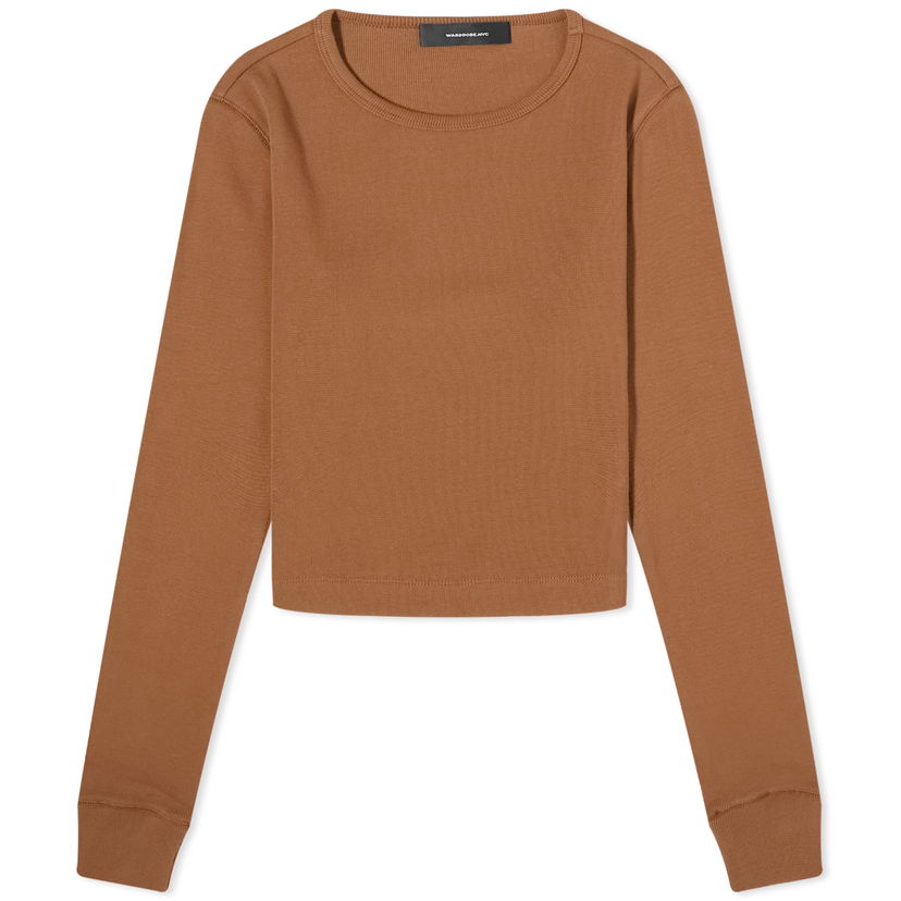 Футболка WARDROBE.NYC Hailey Bieber Long Sleeve Коричневий | W1043R09