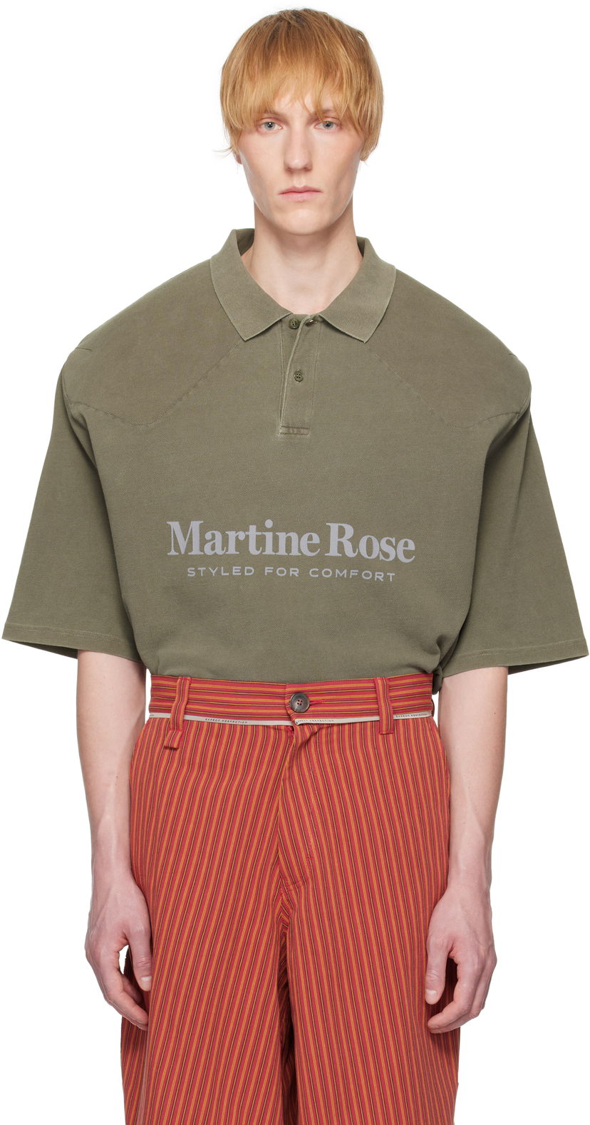 Сорочка поло Martine Rose Martine Rose Padded Polo Зелений | 654JE02411L