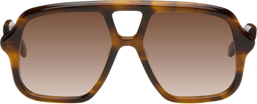 Сонцезахисні окуляри Loewe Loewe Aviator Slim Sunglasses Коричневий | LW40161UM5452F 840126861211