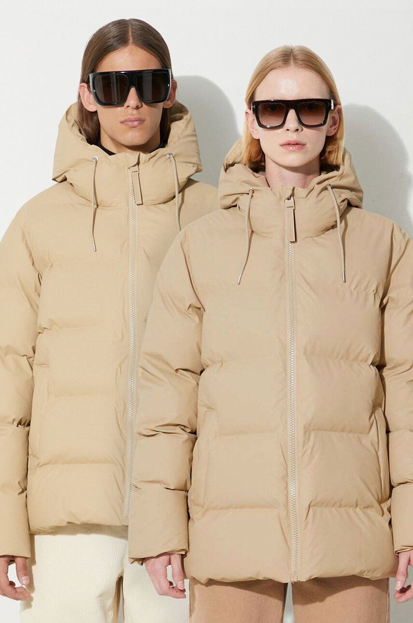 Пуховик Rains 15120 Puffer Jacket бежевий | 15120.24