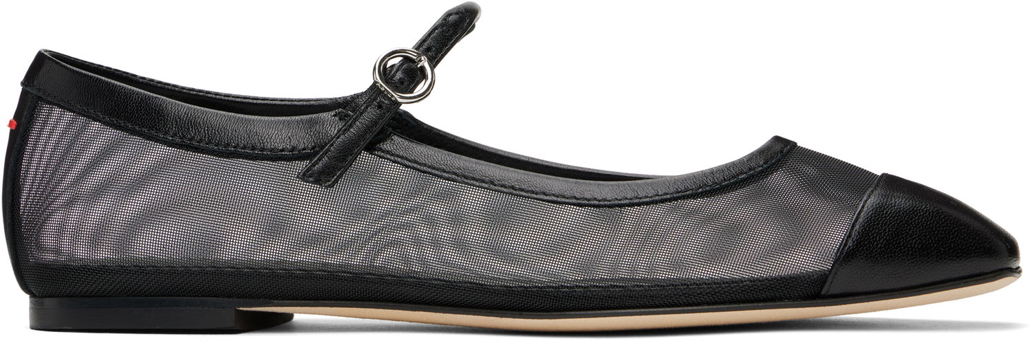 Одяг Aeyde Aeyde Uma Mesh Toe-Cap Ballerina Flats чорний | A11-FL-RKLS08FL181-SS25-800-007, 0
