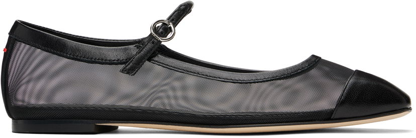 Одяг Aeyde Aeyde Uma Mesh Toe-Cap Ballerina Flats чорний | A11-FL-RKLS08FL181-SS25-800-007