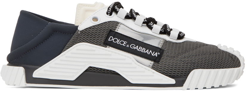 Кросівки та взуття Dolce & Gabbana Gray & White NS1 Sneakers Сірий | CS1769AJ968