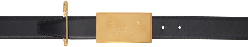 Ремені Balmain Balmain Safety Pin Leather Belt чорний | EN1WJ167LSLX