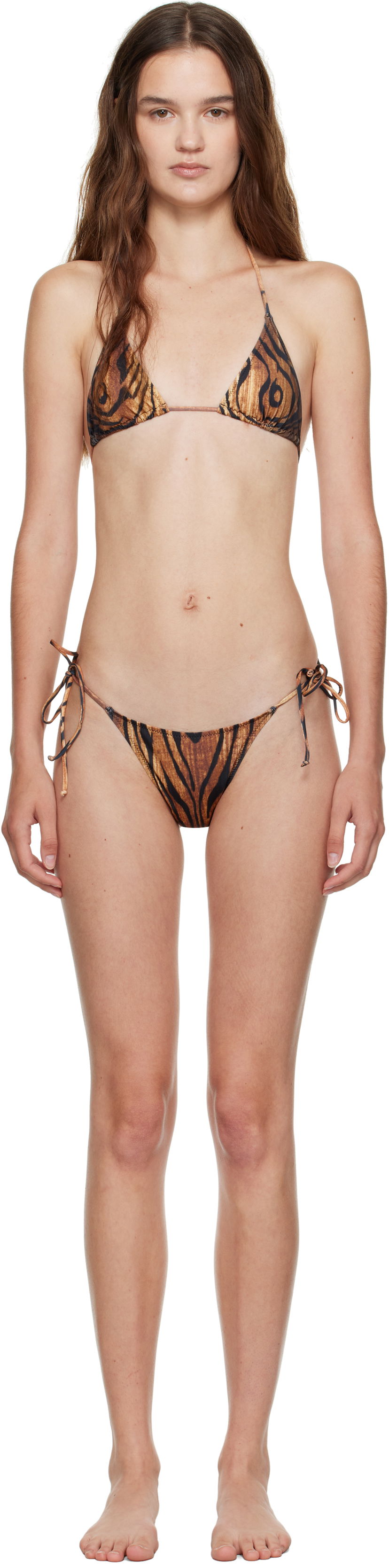Купальники Jean Paul Gaultier Jean Paul Gaultier 'The Wood' Print Bikini Коричневий | 25/03-W-BS031-J009P-0060