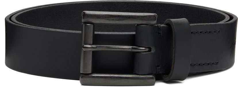 Ремені Yohji Yamamoto YOHJI YAMAMOTO Soft Leather Plain Belt 30mm чорний | HL-F01-766