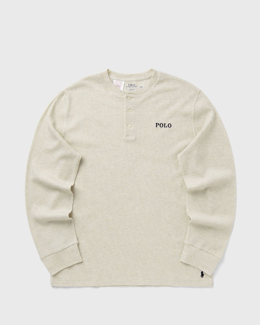 Футболка Polo by Ralph Lauren Polo Ralph Lauren Long Sleeve Henley Sleep Top бежевий | 714950609005