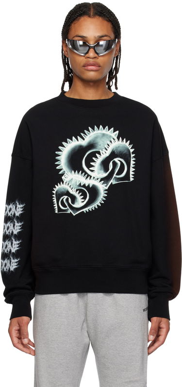 Світшоти We11done We11done Crewneck Sweatshirt чорний | WD-TS3-23-710-U-BK, 0