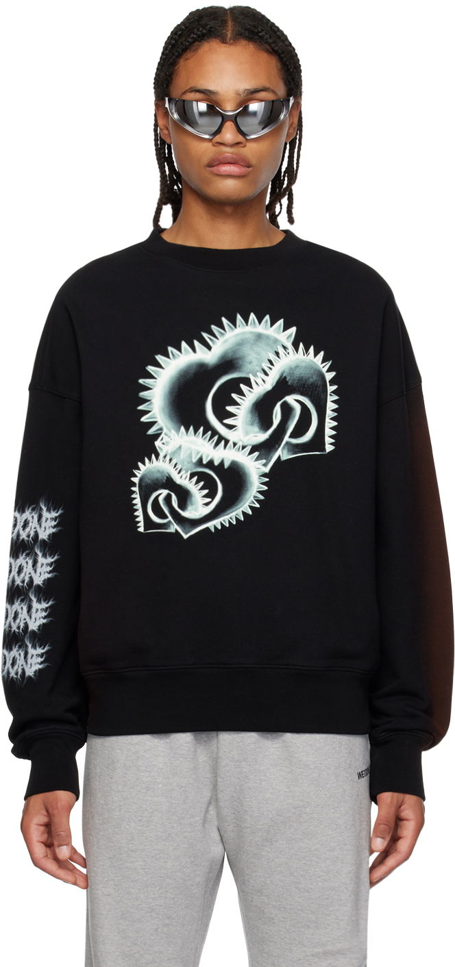 Світшоти We11done We11done Crewneck Sweatshirt чорний | WD-TS3-23-710-U-BK