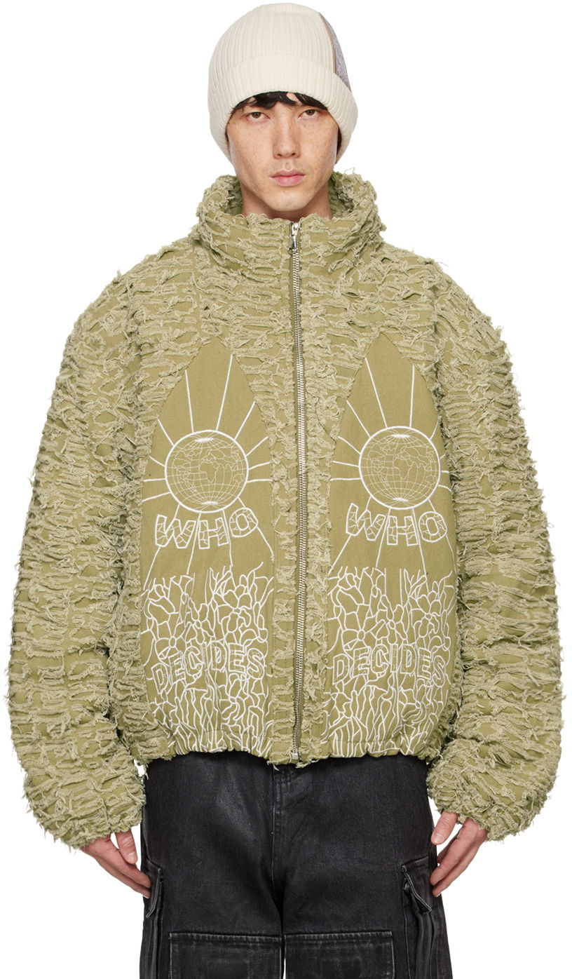 Куртка бомбер Who Decides War Who Decides War Husk Jacket Зелений | 1130970022FW24