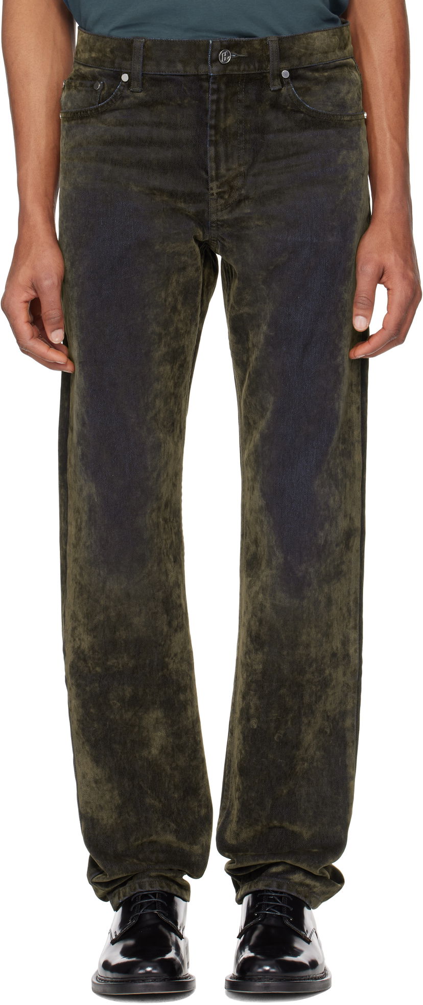 Джинси Helmut Lang Helmut Lang Flocked Jeans Зелений | O09DM202