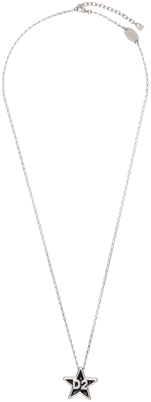 Кольє DSQUARED2 Star Pendant Necklace білий | NEM0279_89400001_M912